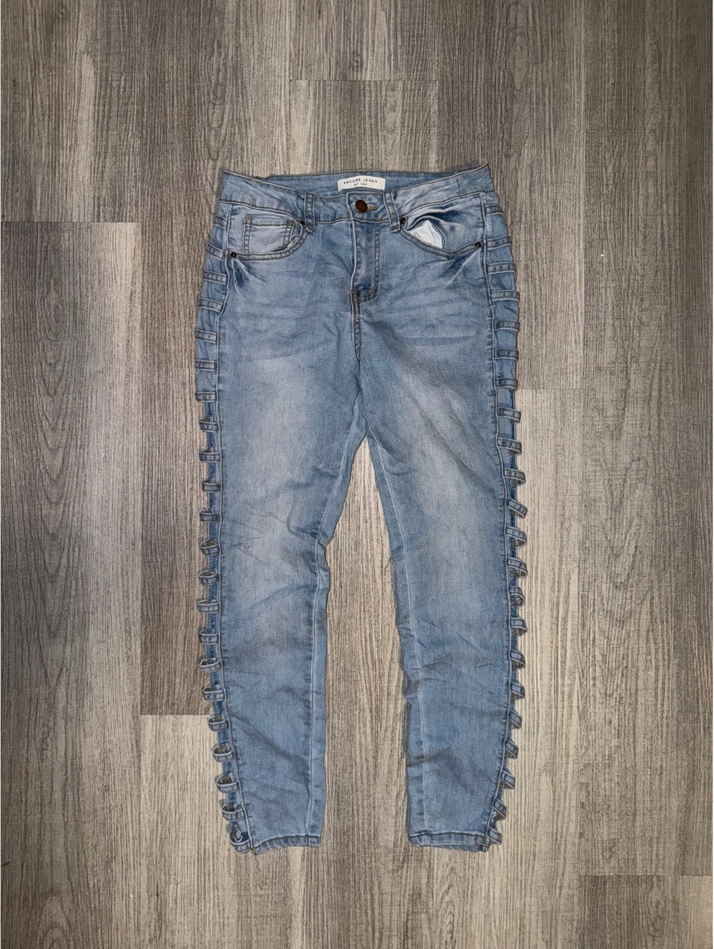 Encore Jeans Light Wash Blue Denim Skinny Jeans Size 9